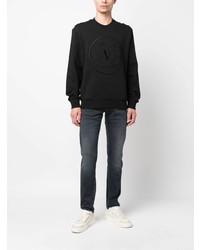 VERSACE JEANS COUTURE Embossed Logo Cotton Sweatshirt
