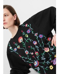 Mango Floral Embroidered Sweatshirt