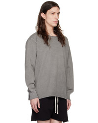 Les Tien Gray Rolled Edge Sweatshirt