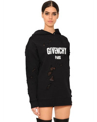 Givenchy Hooded Destroyed Jersey Sweatshirt