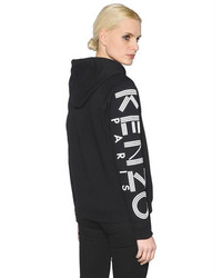 Kenzo Hooded Logo Printed Cotton Sweatshirt