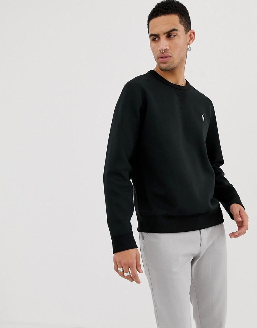 Hejse Undtagelse toksicitet Polo Ralph Lauren Icon Logo Crew Neck Sweatshirt In Black, $107 | Asos |  Lookastic