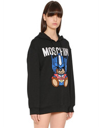 Moschino Oversized Embroidered Jersey Sweatshirt