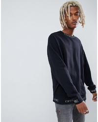 ASOS DESIGN Oversized Sweatshirt With Slogan Ribs