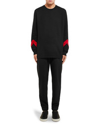 Givenchy Panelled Fleece Back Cotton Blend Jersey Sweatshirt