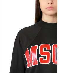 MSGM Print Cotton Jersey Sweatshirt