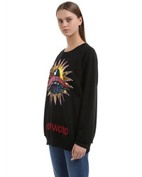 Gucci Sequined Ufo Patch Cotton Sweatshirt