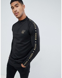 Siksilk Sweatshirt In Black With Gold