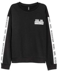 H&M Sweatshirt With Printed Design