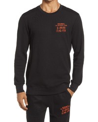 Diesel Umlt Willy W Embroidered Long Sleeve Thermal Knit T Shirt