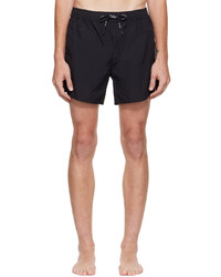 BOSS Black Embroidered Swim Shorts