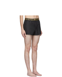Versace Underwear Black Greek Key Swim Shorts