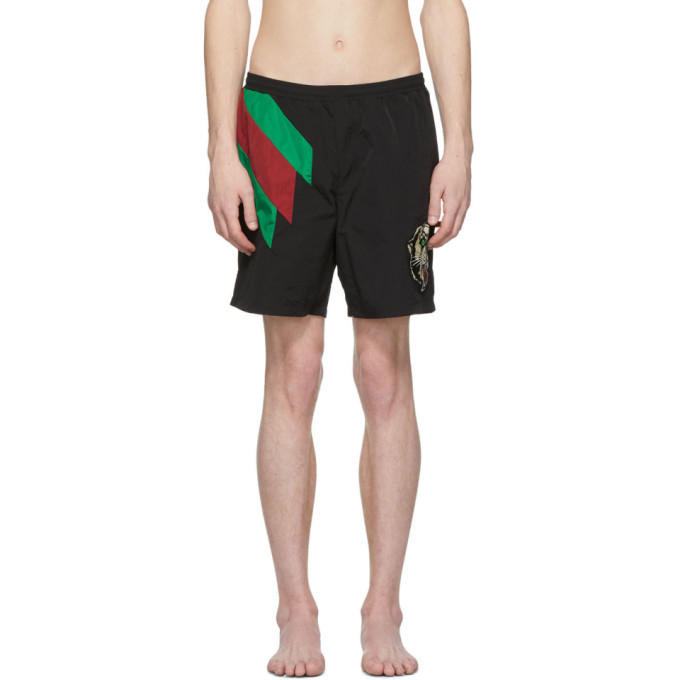 black gucci swim shorts