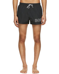BOSS Black Polyester Swim Shorts