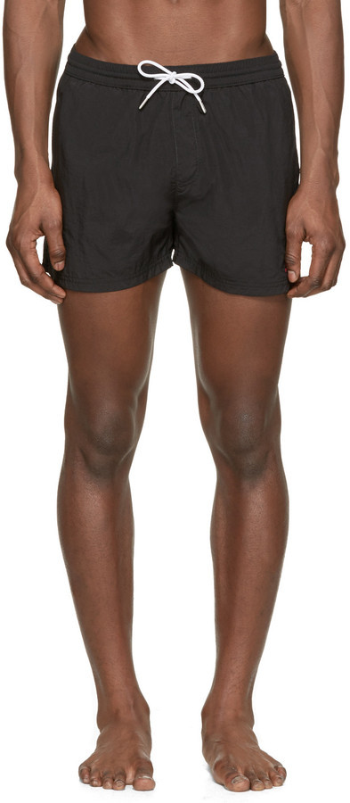 Burberry Brit Black Embroidered Logo Swim Shorts, $135 | SSENSE | Lookastic