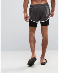 Asos Swim Shorts With Extreme Side Split And Stretch Double Layer