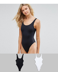 Asos Tall Asos Design Tall Recycled Scoop Front Swimsuit Multipack