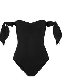 Karla Colletto Barcelona Off The Shoulder Swimsuit Black