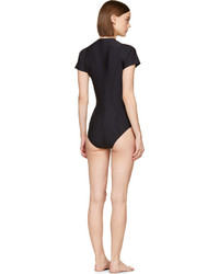 Lisa Marie Fernandez Black Neoprene Farrah Swimsuit