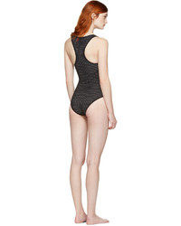 Fendi Black Perforated Karlito Swimsuit
