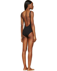 Lisa Marie Fernandez Black Zip Front Jasmine Swimsuit