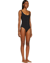 Lisa Marie Fernandez Black Zip Front Jasmine Swimsuit
