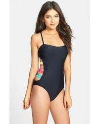 BP. Undercover Cage Cutout One Piece Swimsuit Black Small