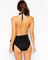 Asos Collection Belted Plunge Swimsuit