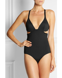 Ephemera Noir Twist Back Cutout Swimsuit