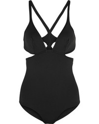 Ephemera Noir Twist Back Cutout Swimsuit