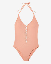 Express Lace Up One Piece Swimsuit