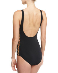 Michael Kors Michl Kors Collection Ring Chain One Piece Swimsuit