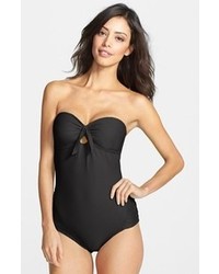 O'Neill Solid Keyhole One Piece Swimsuit Black Large