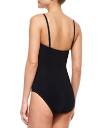Gottex Profile By Waterfall Solid Bandini One Piece Swimsuit Black