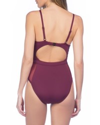 Kenneth Cole New York Push Up One Piece Swimsuit
