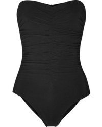 Karla Colletto Ruched Bandeau Swimsuit Black
