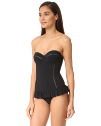 Tory Burch Solid Flounce One Piece