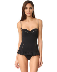 Tory Burch Solid Flounce One Piece