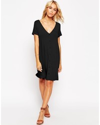 Asos Collection Swing Dress With Button Front