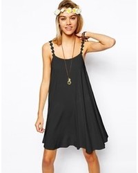 Asos Collection Swing Dress With Daisy Chain Straps