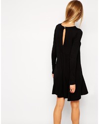 Asos Collection Swing Dress With Long Sleeves And Seam Detail
