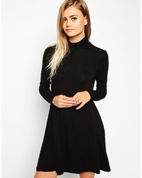 Asos Collection Swing Dress With Turtleneck With Long Sleeves