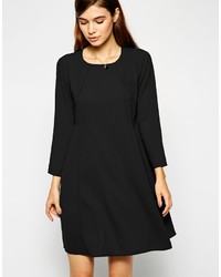 Asos Collection Woven Full Swing Dress With Seam Detail And Long Sleeves