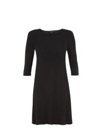 Exclusives New Look Black 12 Sleeve Plain Swing Dress