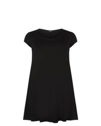 Exclusives New Look Inspire Black Short Sleeve Swing Dress