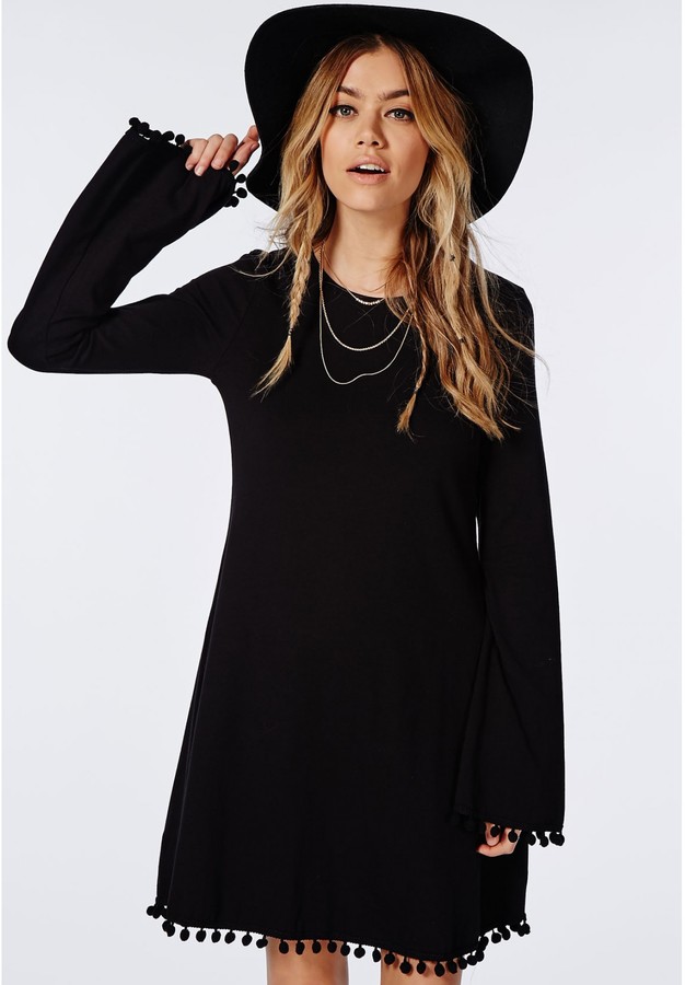 bell sleeve swing dress