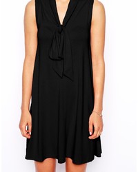 Asos Sleeveless Swing Dress With Pussybow