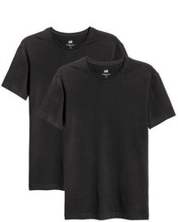 H&M 2 Pack T Shirts Slim Fit