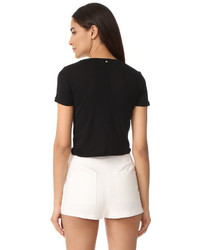 Alice + Olivia Air Cindy Classic Cropped Tee
