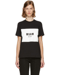 MSGM Black Box Logo T Shirt